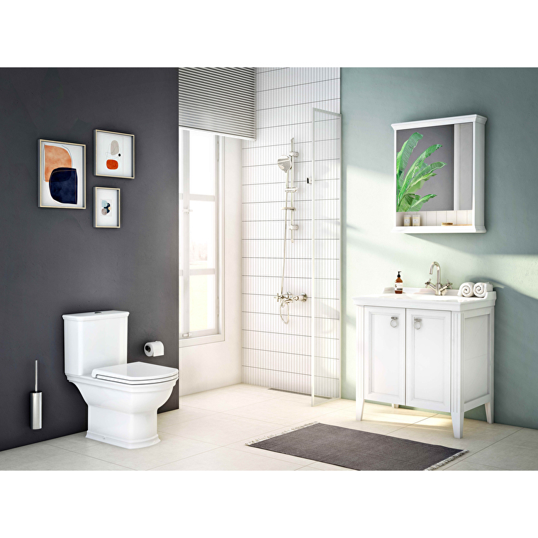 VitrA Valarte Dolaplı Ayna, 65 cm, Bir Kapaklı, Mat Beyaz, Sol - Görsel 6