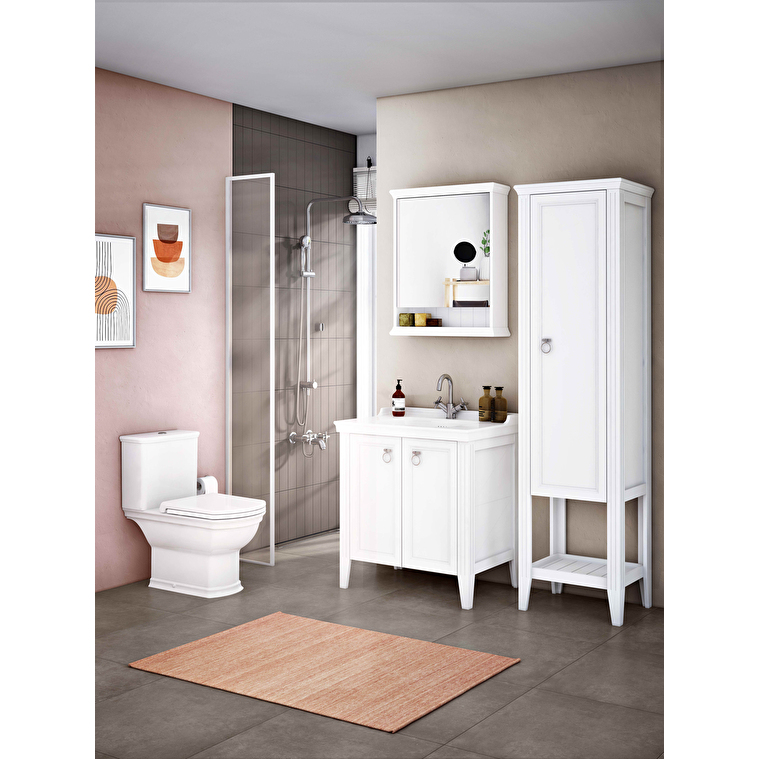 VitrA Valarte Dolaplı Ayna, 65 cm, Bir Kapaklı, Mat Beyaz, Sol - Görsel 5