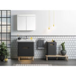 VitrA Sento Lavabo Dolabı, 80 cm, İki Çekmeceli, Aydınlatmalı, Mat Antrasit - Görsel 23