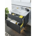 VitrA Sento Lavabo Dolabı, 80 cm, İki Çekmeceli, Aydınlatmalı, Mat Antrasit - Görsel 10
