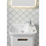 VitrA Sento Lavabo Dolabı, 50 cm, Bir Kapaklı, Dar, Aydınlatmalı, Mat Beyaz, Sol - Görsel 23