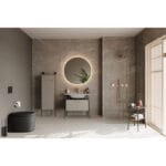 VitrA Plural Raf, 75 cm, Uzun, Metal Havluluklu, Koyu Meşe, Sağ - Görsel 11