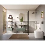 VitrA Plural Lavabo Dolabı, 100 cm, Bir Çekmeceli, Tek Armatür Delikli, Parlak Beyaz Seramik Lavabolu, Mat Retro Yeşili - Görsel 2