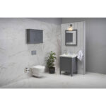 VitrA Valarte Lavabo Dolabı, 65 cm, Bir Kapaklı, Etajerli Lavabolu, Mat Gri, Sol - Görsel 6