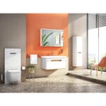 VitrA Sento Boy Dolabı, 40 cm, İki Kapaklı, Çamaşır Sepetli, Prizli, Mat Beyaz, Sol - Görsel 27