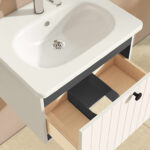 VitrA Root Groove Lavabo Dolabı, 60 cm, Bir Çekmeceli, Yuvarlak Lavabo, Mat Beyaz - Görsel 4