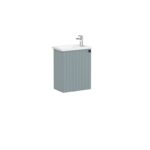 VitrA Root Groove Lavabo Dolabı, 45 cm, Bir Kapaklı, Dar, Köşeli Lavabo, Mat Fiyord Yeşili, Sol - Görsel 2