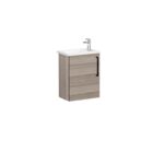 VitrA Root Flat Lavabo Dolabı, 45 cm, Bir Kapaklı, Dar, Köşeli Lavabo, Cordoba, Sol - Görsel 2