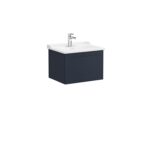 VitrA Root Classic Lavabo Dolabı, 60 cm, Bir Çekmeceli, Klasik Lavabo, Mat Lacivert