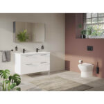 VitrA Root Flat Lavabo Dolabı, 120 cm, Dört Çekmeceli, Köşeli Lavabo, Parlak Beyaz - Görsel 2
