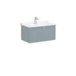 VitrA Root Classic Lavabo Dolabı, 80 cm, Bir Çekmeceli, Klasik Lavabo, Mat Fiyord Yeşili - Görsel 3