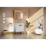 VitrA Sento Lavabo Dolabı, 65 cm, İki Kapaklı, Aydınlatmalı, Mat Beyaz - Görsel 2