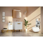 VitrA Sento Yan Ünite, 40 cm, Bir Kapaklı, Mat Beyaz, Sol - Görsel 18