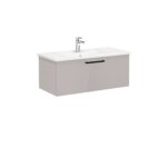 VitrA Root Flat Lavabo Dolabı, 100 cm, Bir Çekmeceli, Köşeli Lavabo, Parlak Sahra Beji - Görsel 4