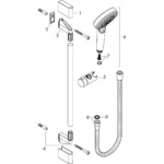 Hansgrohe Crometta Vario Sürgülü Duş Seti 0.65 m - Görsel 2